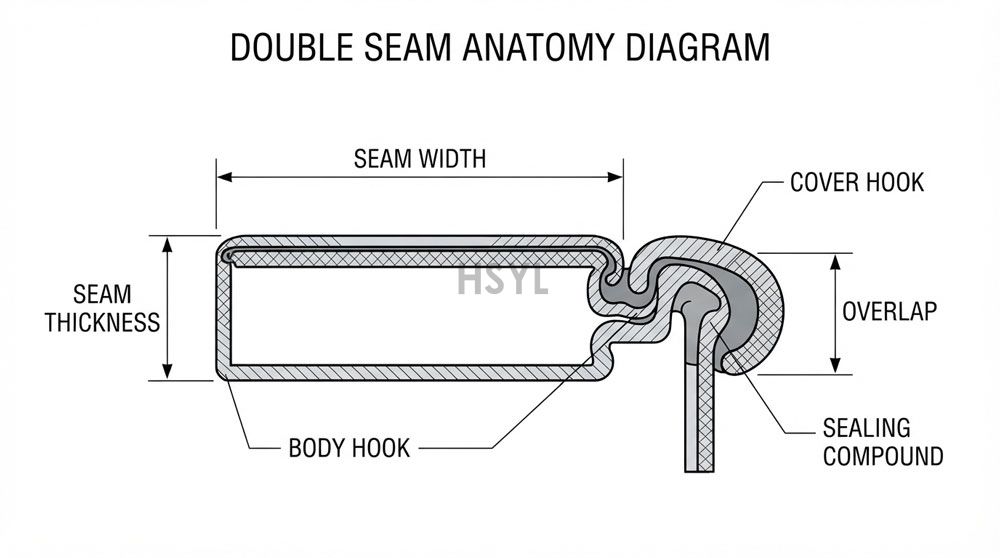 Double Seam Teardown Guide: Body Hook, End Hook and Overlap(pic2)