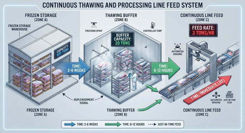 Thawing Frozen Tuna for Canning: Time-Temperature Control, Drip Loss and Line Capacity(pic3)