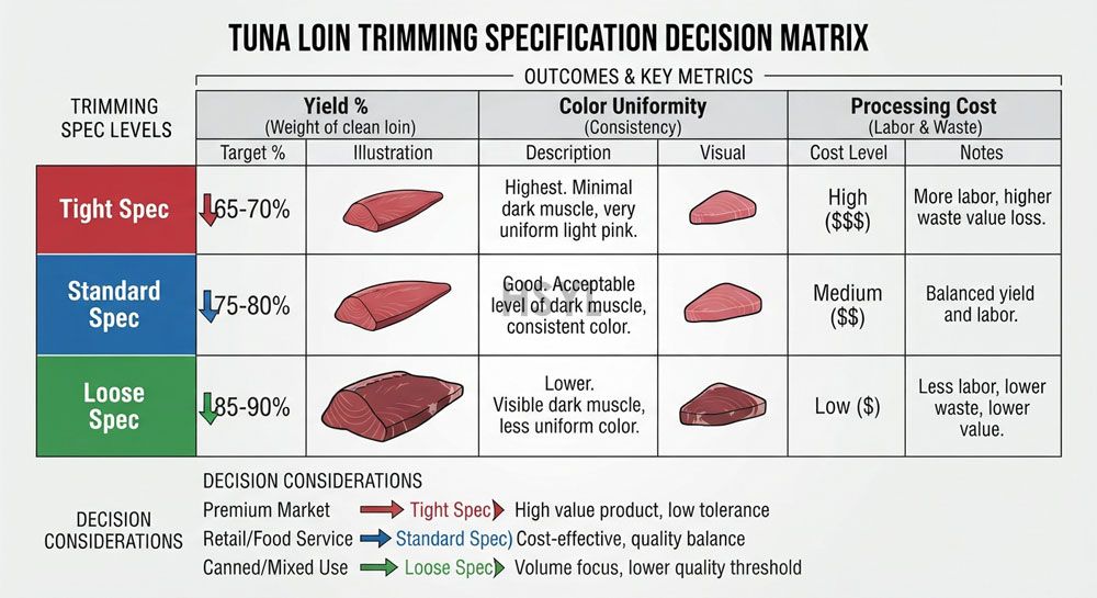 Loin Cleaning and Trimming Yield: From Cooked Tuna to Can-Ready Portions(pic3)