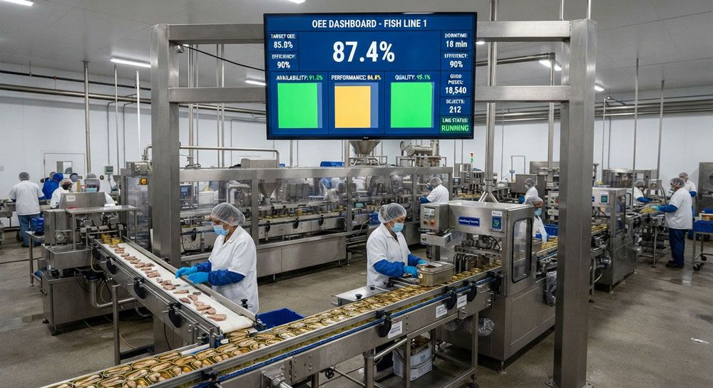 OEE for a Fish Canning Line: Measuring Availability, Performance and Quality Without Hiding Food-Saf