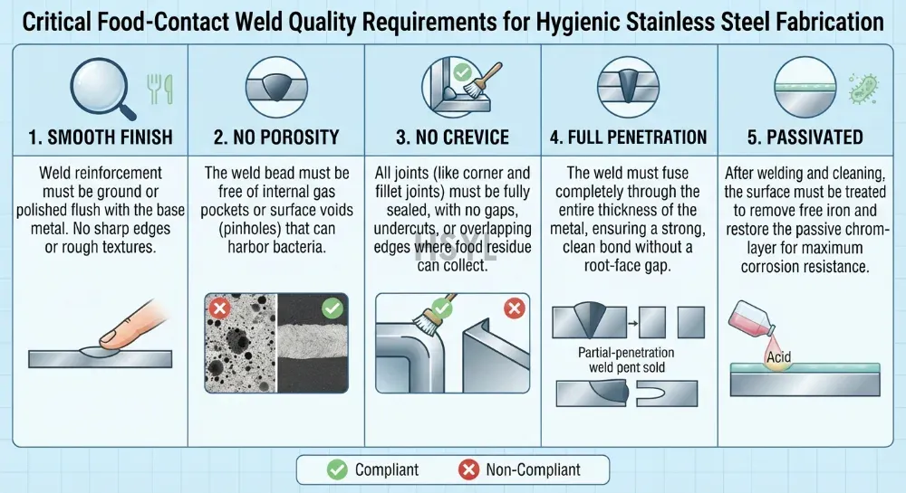 Hygienic Welding and Passivation in Commercial Kitchen Equipment(pic3) Hygienic Welding and Passivation in Commercial Kitchen Equipment(pic3)