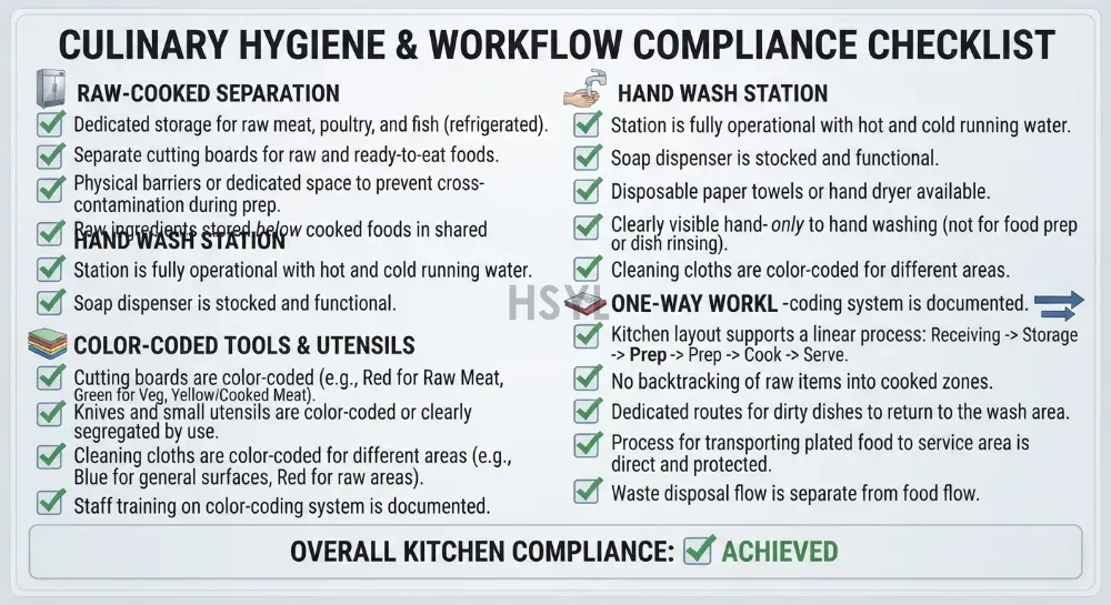 Commercial Kitchen Workflow and Equipment Layout: Hot, Cold, Prep and Wash Zones(pic4) Commercial Kitchen Workflow and Equipment Layout: Hot, Cold, Prep and Wash Zones(pic4)