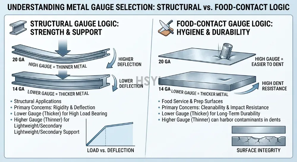 Commercial Kitchen Sheet Metal Gauge and Structural Design for Food-Contact Equipment(pic3)
