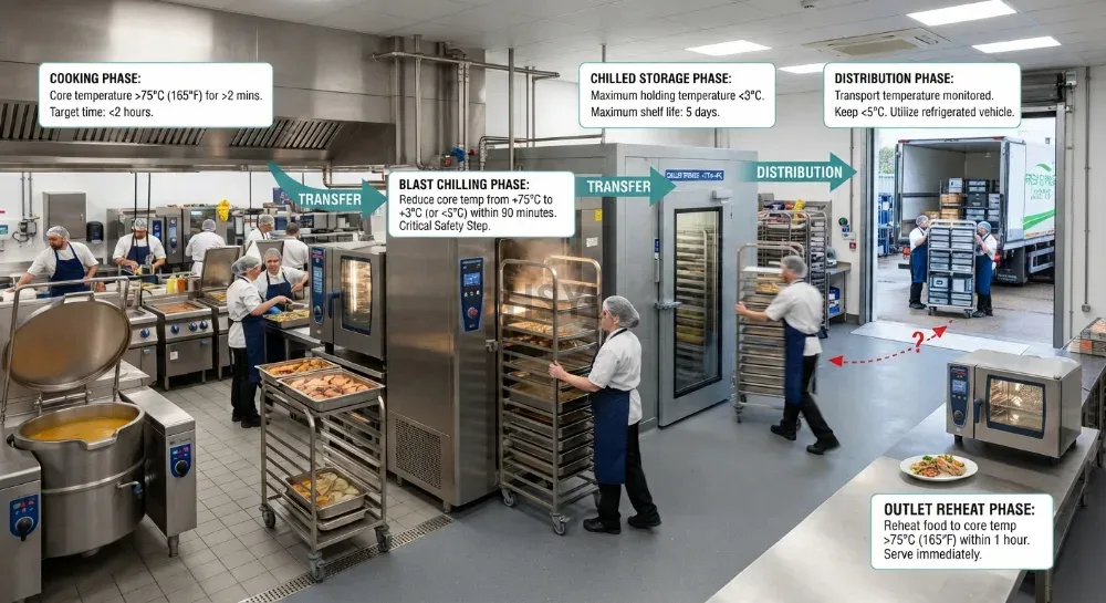 Central Kitchen Cook-Chill and Cold Chain: From Cooking to Distribution(pic2)