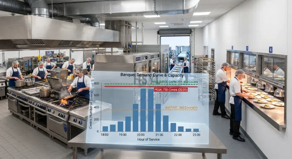 Hotel Banquet Kitchen Surge Capacity: Cooking for the Peak, Not the Average(pic2) Hotel Banquet Kitchen Surge Capacity: Cooking for the Peak, Not the Average(pic2)