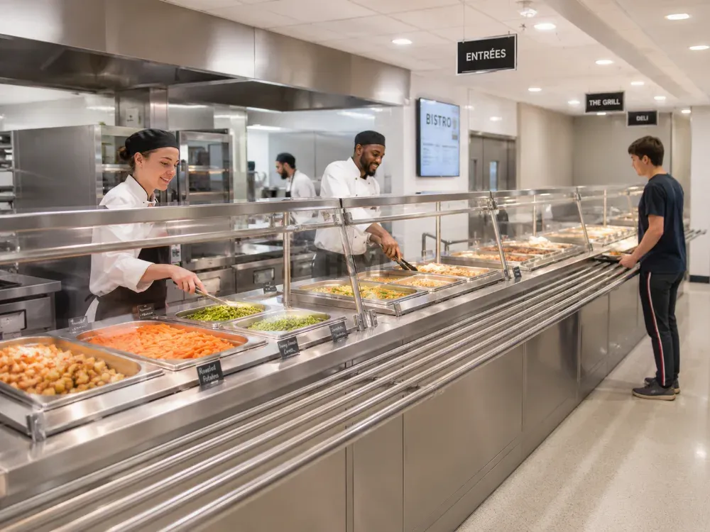 Institutional Canteen High-Volume Serving Line: Throughput Design(pic1)