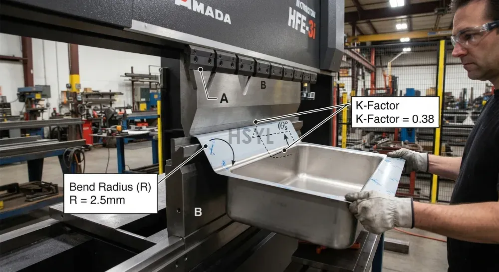 Commercial Kitchen Stainless Steel Bending, Folding and Forming: K Factor, Springback and Bend Radius(pic1) Commercial Kitchen Stainless Steel Bending, Folding and Forming: K Factor, Springback and Bend Radius(pic1)