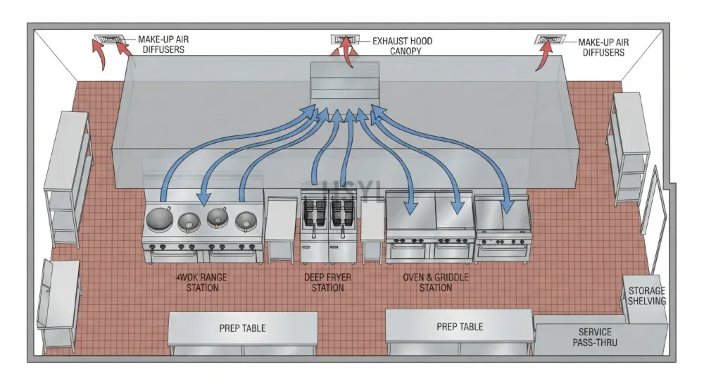 Commercial Kitchen Hood System Design: 9-Point Planning Checklist(pic2) Commercial Kitchen Hood System Design: 9-Point Planning Checklist(pic2)