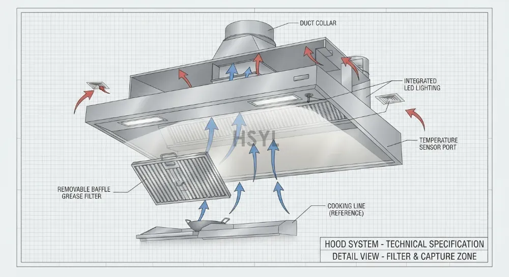 Commercial Kitchen Hood System Design: 9-Point Planning Checklist(pic3) Commercial Kitchen Hood System Design: 9-Point Planning Checklist(pic3)