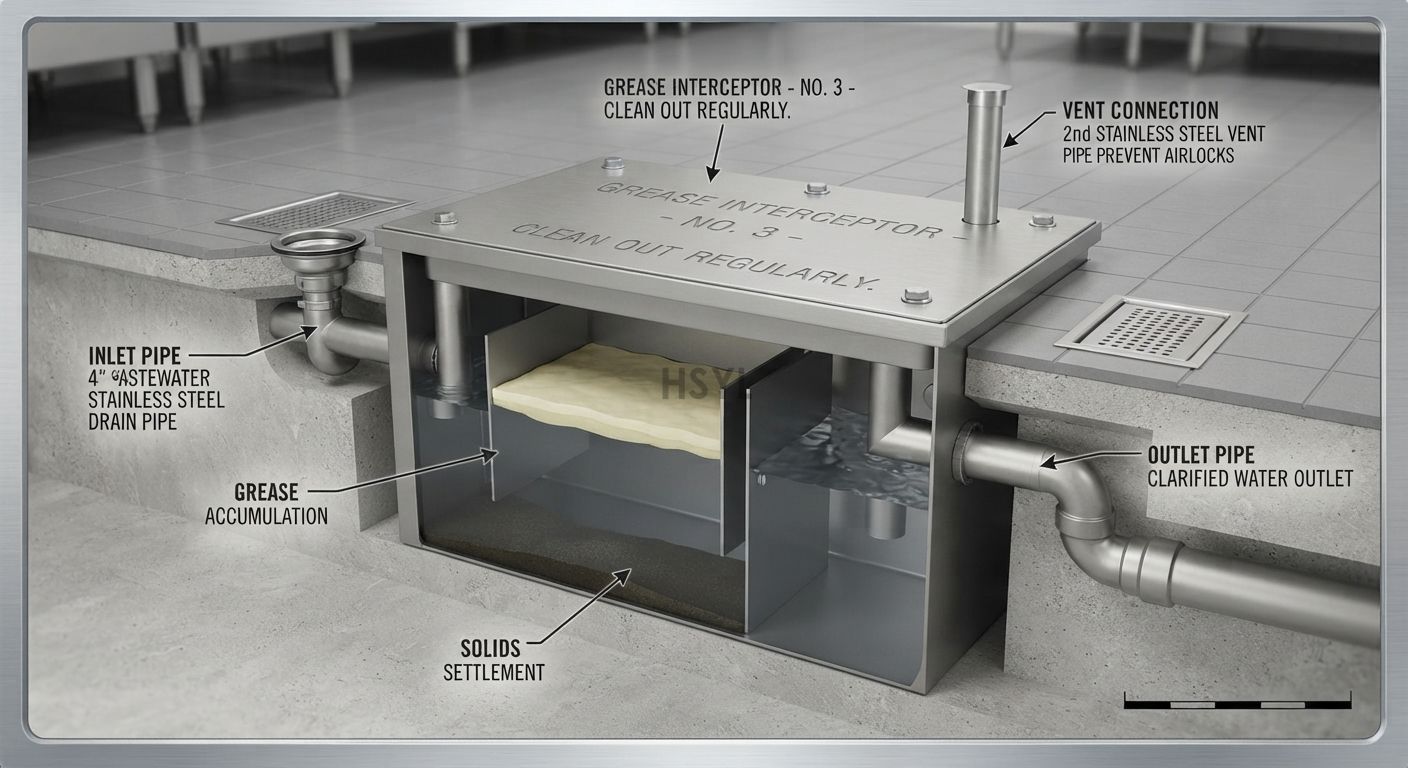 Commercial Kitchen Grease Trap Sizing and Installation: Compliance Checklist